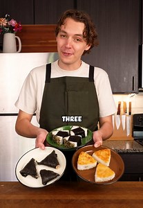 Three Levels of Rice Balls (Onigiri): Simple, Egg-Filled & Crispy Wagyu