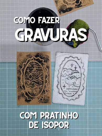 GRAVURA COM PRATINHO DE ISOPOR 🎨🖼️✨ Você sabia que dá pra fazer uma gravura usando um simples pratinho de isopor? 👀🎨 Nesse tutorial eu mostro o passo a passo para criar sua própria matriz e fazer uma impressão artesanal de um jeito simples e divertido! Uma técnica fácil para experimentar em casa e descobrir novas formas de criar arte usando materiais acessíveis ♻️✨ Salva pra testar depois e comenta o que você faria de desenho nessa técnica! 👀🎨 gravura com isopor, gravura com pratinho de is