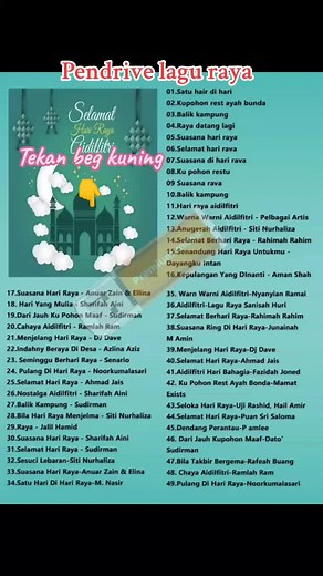 USB Pendrive Lagu Raya Aidilfitri Melayu MP3