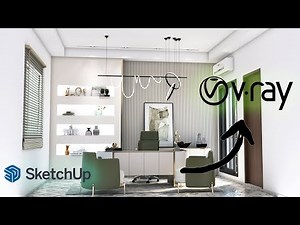 Réaliser le design d'un bureau moderne avec SketchUp | Part 02 final