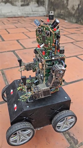 Test 01-DIY Robot Drives an RC Car -Built from E-Waste #diy #robot | Nikola toyss