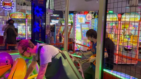 Human Claw Machine POV at Dave & Busters