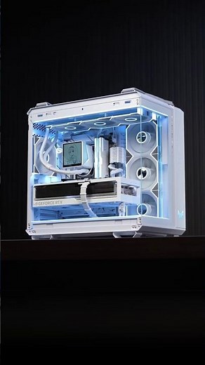 The ULTIMATE White PC Build🤴 RTX 5080 + RYZEN 7 9800X 3D☠️ #pcbuild ASMR #gaming #amd #shorts