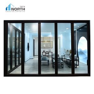 [Hot Item] American Interior Balcony Cheap Price Bi-Fold Bifold Sliding Door Exterior Accordion Aluminum Glass Patio Folding Door