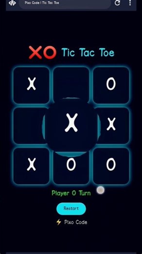 using Html Css js animation #tic tac Toe game #viral
