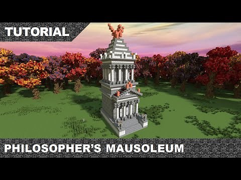 Minecraft Philosopher's Mausoleum Tutorial & Download Tomb Grave Memorial