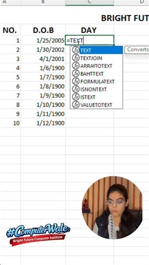 Excel Date Formula: Extract the Day from a Date