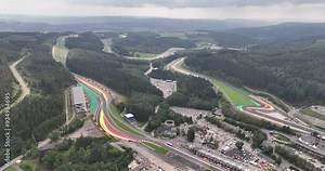 Circuit de Spa Francorchamps, famous race track in the belgian Ardennes.