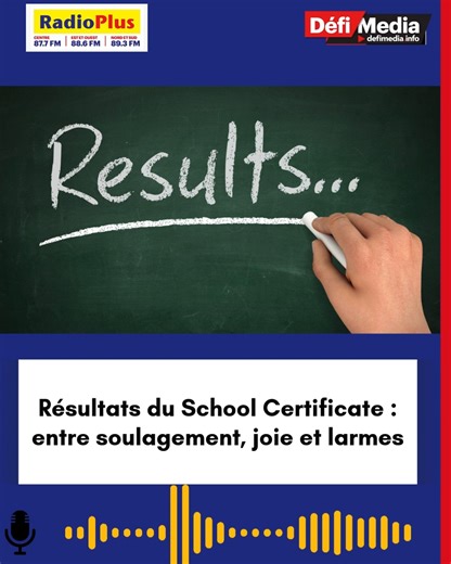 Résultats du School Certificate : entre soulagement, joie et larmes L’heure des résultats a sonné pour plus de 14 000 candidats au School Certificate (SC). Grâce à leur code d’accès, les élèves de la cuvée 2024 ont pu consulter leurs résultats dès 10 heures ce jeudi 15 janvier. Le Mauritius Examinations Syndicate devrait communiquer, d’ici demain, le taux de réussite officiel de ces examens. Pour rappel, le taux de réussite de la cuvée 2023 s’élevait à 72,6 %. Dans les foyers, la tension a laiss