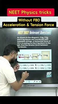 NEET Physics Trick ⚡ No FBD Needed! Find Acceleration & Tension in Seconds | #Shorts#sachinsirphysic