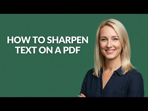 How to Sharpen Text on a Pdf - Julia'sTutorials