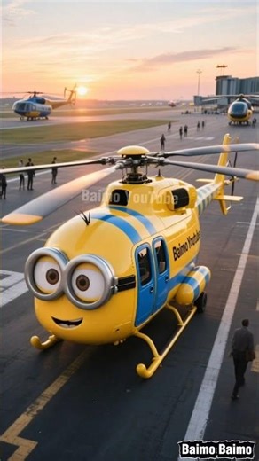 Unique Helicopter, Helicopter Minion #aeroplane #airplane #plane #usmilitary #helicopter #volocopter