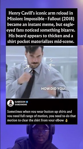 Henry Cavill's iconic arm reload in Mission: Impossible - Fallout (2018) became an instant meme