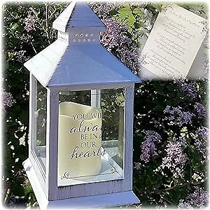 Unique Sympathy Candle Holder Vintage Lantern Gift with Message for Funeral Or Memorial Comfort The Grieving for Loss of A Loved One and Send Condolences