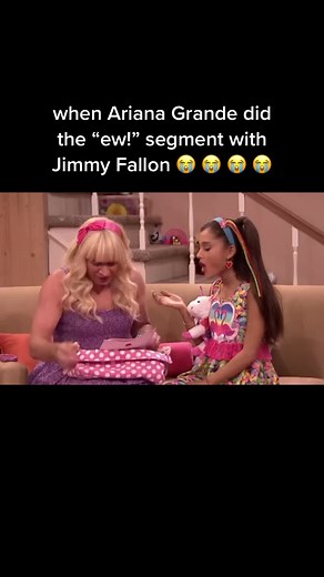 Ariana Grande Breaks Character in 'Ew!' Segment with Jimmy Fallon
