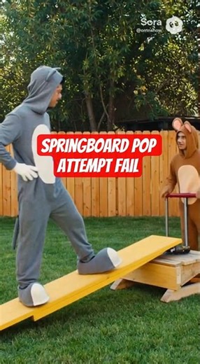 How NOT to Do a Springboard Pop - Inspired by 1953 Tom & Jerry