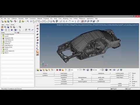 Viewing two components with Different transparencies in Hypermesh