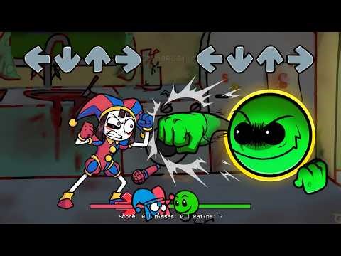 FNF NEW | Old Geometry Dash 2.3 VS Digital Circus ALL PHASES Sings Bacon | Fire In The Hole Mods