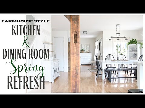 Spring Kitchen Refresh ~ Spring Dining Room ~ Farmhouse Style Home ~ Spring Home Decor Ideas