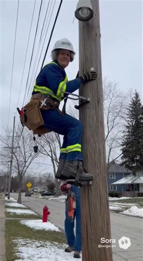 👵⚡ Grandma Electrician vs Chainsaw Grandpa 😱 #Electrician #CrazyGrandpa #viralvideo