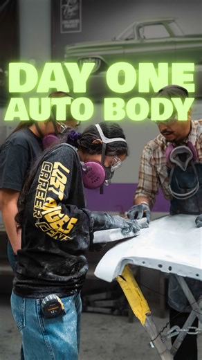Lost Angels Career Center on Instagram: "Who remembers the first time learning how to lay down body filler? 樂 Class 14 in the auto body track, we learn how to mix and then properly feather the edges. Practicing this to then transfer over onto some panels. ️ Much love to everyone supporting these young people as they get ready for the industry  #autobody #teachthemyoung"