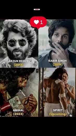 Arjun Reddy ➝ Kabir Singh ➝ Animal ➝ Spirit | The Dark Evolution 🔥#bollywood #movie #indiancinema