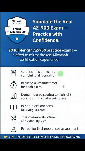 AZ-900 Practice Exams | 20 Full-Length Exams to Pass Microsoft Azure