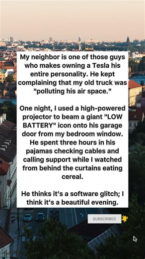 Tesla Battery Prank 😂 #neighbor #funny #shorts