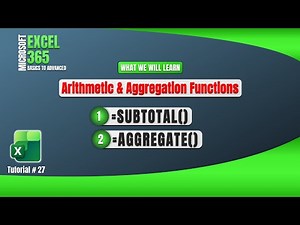 26.Excel SUBTOTAL vs AGGREGATE Function Explained 🔍 | 19 Alternative Functions in One Formula!