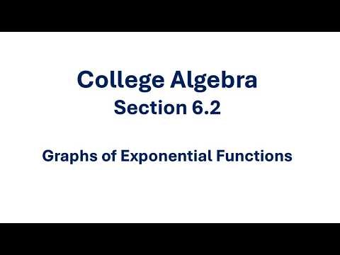 6.2.1 Graphs of Exponential Functions