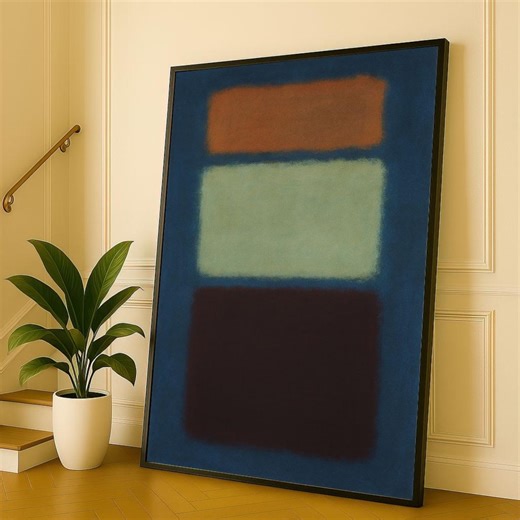 Mark Rothko Color Field Canvas Deep Blue, Teal, and Brown Abstract Painting on Museum-quality Canvas - Etsy Canada