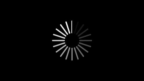 4K Website loading wheel animation white circle lines rotation animation icon on transparent background, alpha channel