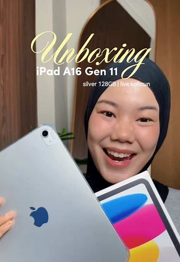 unboxing my new ipad A16 gen 11 - so happyyyy😆🌸 #ipadgen11 #ipada16 #unboxing #unboxingipad #kohcun