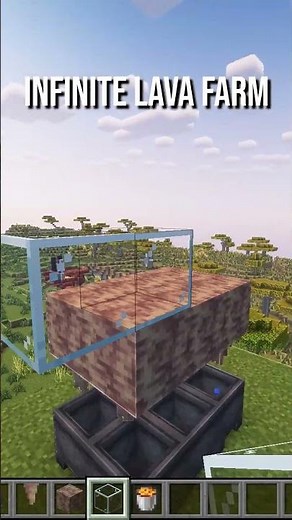 Automatic Lava Generator #minecraft #minecraftshorts #minecrafttutorial #gaming #minecraftbuilding