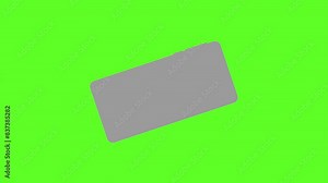 Black and grey color smart phone icon. direction auto rotate animation. green screen.