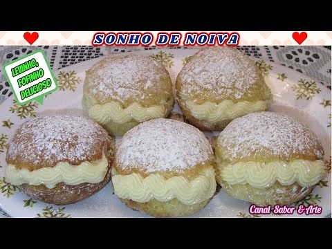 Sonho de Noiva de Padaria | Fofinho, Levinho e Delicioso | Canal Sabor & Arte