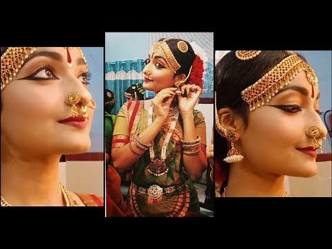 Bharatnatyam makeup step by step || Indian classical dance makeup || pretty she is