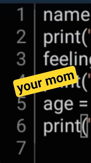 your mom (my first Python program)