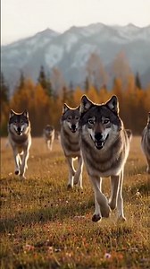 Majestic Wolves Run Together in Perfect Harmony🐺💨