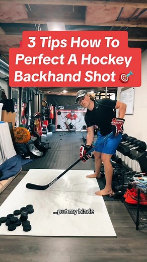 3 Tips To Perfect Your Backhand Shot As A Hockey Player! 🏒 #hockeyplayer #hockeytraining #hockeyshot #hockeyshooting #backhandshot
