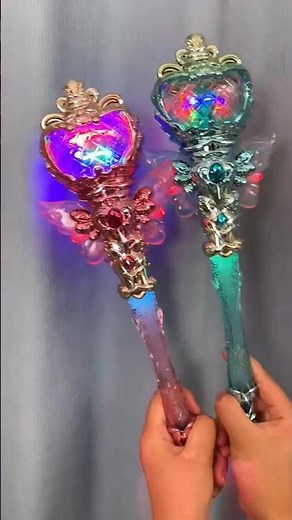 Magical Light Up Princess Wand Demo | Glowing Sound Stick Unboxing ✨ #Magic #Wand #Lights