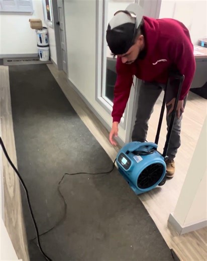 AlorAir GE 2000 Air Mover Demo - Commercial Drying Equipment in action.