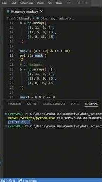 NumPy: Boolean Masking in NumPy.