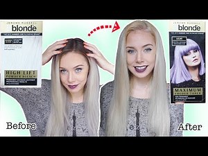 BLEACHING AND TONING MY HAIR USING B BLONDE BLEACH AND LILAC TONER | TUTORIAL | ELLIE KING
