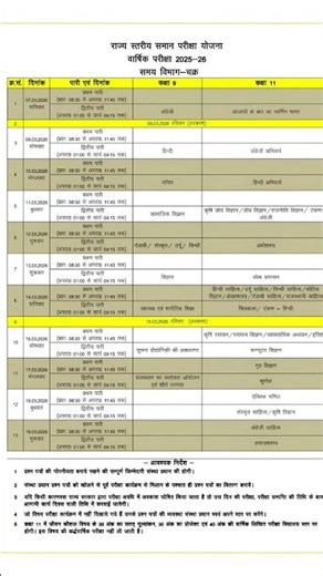 rbse class 9th or 11th class time table || कक्षा 9वीं और 11वीं वार्षिक परीक्षा टाईम टेबल।।