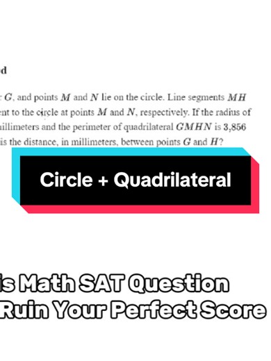 This SAT question can prove extremely difficult if you don't remember simple geometric rules! Here's how to solve this score-ruining question step-by-step. #mathhelp #studytips #education #SAT #SATprep #collegeprep #fyp #SATmath