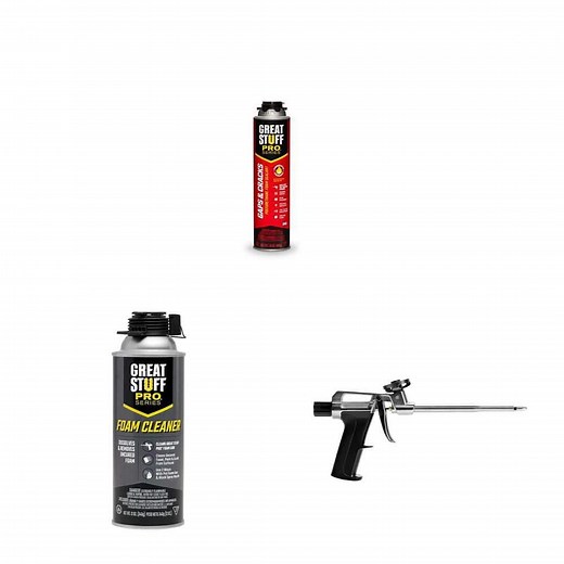 12 oz Insulating Spray Foam Sealant with Dispensing Gun, Foam Cleaner and 24 oz Gaps and Cracks Sealant - The Home Depot