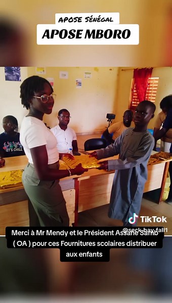 APOSE Sénégal : Fournitures scolaires pour les enfants