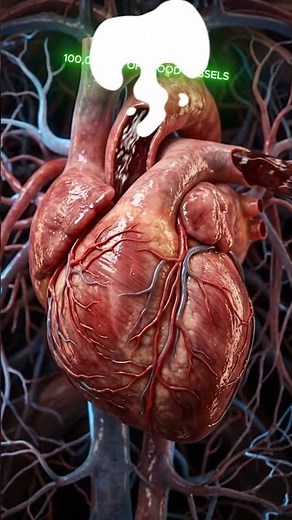 Your Heart Pumps Blood Through 100,000 KM of Vessels! 🤯 #science