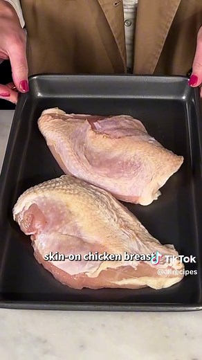 When we say 'easy,' this recipe is quite literally the definition of the word. 🍗🤤 The key to this 3-Ingredient Sheet Pan Chicken Dinner is to use chicken breasts with the skin still on. Get the full recipe details in the @allrecipes bio! 🧡 🎥: @Natalie #inagarten #easyrecipes #chickenrecipes #sheetpandinners